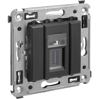 ДКС USB 3.0 розетка одинарная в стену, тип А-А, Avanti, черный матовый 4412303 DKC ДКС USB 3.0 розетка одинарная в стену, тип А-А, Avanti, черный матовый 4412303 DKC