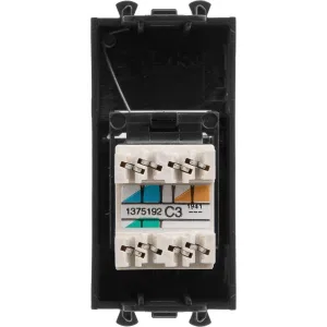 ДКС Телефонная розетка RJ-12 модульная, Avanti, черный матовый, 1 модуль 4412311 DKC ДКС Телефонная розетка RJ-12 модульная, Avanti, черный матовый, 1 модуль 4412311 DKC