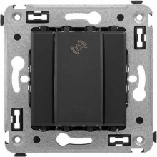 ДКС Диммер кнопочный в стену для LED ламп, Avanti, черный матовый 4412343 DKC