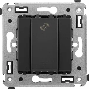 ДКС Диммер кнопочный в стену для LED ламп, Avanti, черный матовый 4412343 DKC ДКС Диммер кнопочный в стену для LED ламп, Avanti, черный матовый 4412343 DKC