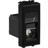 ДКС Компьютерная розетка RJ-45 модульная, кат.6А, "Avanti", "Черный матовый", 1 модуль 4412371 DKC