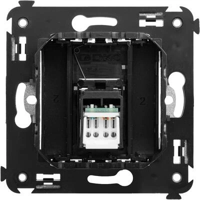 ДКС Компьютерная розетка RJ-45 в стену, кат.6А одинарная, "Avanti", "Черный матовый" 4412373 DKC ДКС Компьютерная розетка RJ-45 в стену, кат.6А одинарная, "Avanti", "Черный матовый" 4412373 DKC