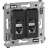 ДКС Компьютерная розетка RJ-45 в стену, кат.6 экранированная двойная, Avanti, черный матовый 4412394 DKC ДКС Компьютерная розетка RJ-45 в стену, кат.6 экранированная двойная, Avanti, черный матовый 4412394 DKC