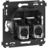 ДКС Компьютерная розетка RJ-45 в стену, кат.6 экранированная двойная, Avanti, черный матовый 4412394 DKC ДКС Компьютерная розетка RJ-45 в стену, кат.6 экранированная двойная, Avanti, черный матовый 4412394 DKC