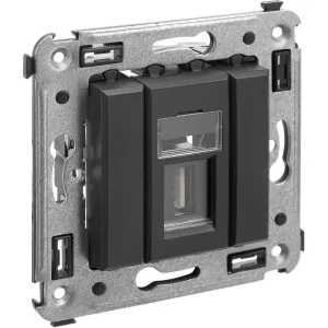ДКС USB 2.0 розетка одинарная в стену, тип А-А, Avanti, черный матовый 4412403 DKC ДКС USB 2.0 розетка одинарная в стену, тип А-А, Avanti, черный матовый 4412403 DKC