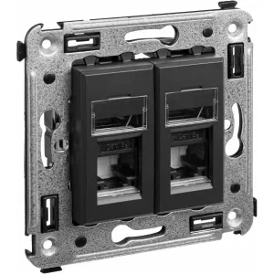 ДКС Компьютерная розетка RJ-45 в стену, кат.5e двойная, ДКС Компьютерная розетка RJ-45 в стену, кат.5e двойная,