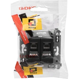 ДКС Компьютерная розетка RJ-45 в стену, кат.5e двойная, ДКС Компьютерная розетка RJ-45 в стену, кат.5e двойная,