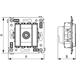 ДКС Розетка TV одиночная в стену, Avanti, черный матовый 4412503 DKC ДКС Розетка TV одиночная в стену, Avanti, черный матовый 4412503 DKC
