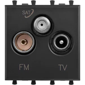 ДКС Розетка TV-FM-SAT модульная, Avanti, черный матовый, 2 модуля 4412532 DKC ДКС Розетка TV-FM-SAT модульная, Avanti, черный матовый, 2 модуля 4412532 DKC