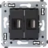 ДКС USB зарядное устройство в стену 2.1 А, Avanti, черный матовый 4412543 DKC ДКС USB зарядное устройство в стену 2.1 А, Avanti, черный матовый 4412543 DKC