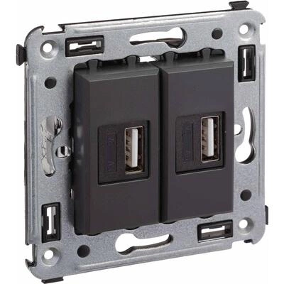 ДКС USB зарядное устройство в стену 2.1 А, Avanti, черный матовый 4412543 DKC ДКС USB зарядное устройство в стену 2.1 А, Avanti, черный матовый 4412543 DKC