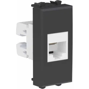 ДКС Телефонная розетка RJ-12 без шторки модульная, Avanti, черный матовый, 1 модуль 4412611 DKC ДКС Телефонная розетка RJ-12 без шторки модульная, Avanti, черный матовый, 1 модуль 4412611 DKC