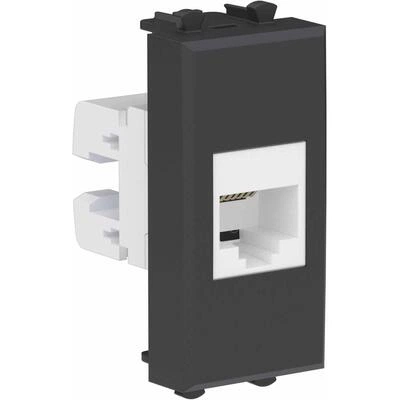 ДКС Телефонная розетка RJ-12 без шторки модульная, Avanti, черный матовый, 1 модуль 4412611 DKC ДКС Телефонная розетка RJ-12 без шторки модульная, Avanti, черный матовый, 1 модуль 4412611 DKC