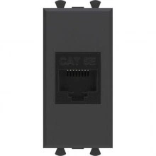 ДКС Компьютерная розетка RJ-45 без шторки модульная, кат.5е, Avanti, черный матовый, 1 модуль 4412661 DKC