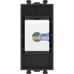 ДКС Компьютерная розетка RJ-45 без шторки модульная, кат.5е, Avanti, черный матовый, 1 модуль 4412661 DKC ДКС Компьютерная розетка RJ-45 без шторки модульная, кат.5е, Avanti, черный матовый, 1 модуль 4412661 DKC