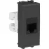 ДКС Компьютерная розетка RJ-45 без шторки модульная, кат.6А, Avanti, черный матовый, 1 модуль 4412671 DKC ДКС Компьютерная розетка RJ-45 без шторки модульная, кат.6А, Avanti, черный матовый, 1 модуль 4412671 DKC