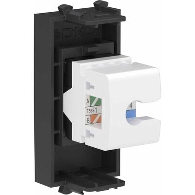 ДКС Компьютерная розетка RJ-45 без шторки модульная, кат.6А, Avanti, черный матовый, 1 модуль 4412671 DKC ДКС Компьютерная розетка RJ-45 без шторки модульная, кат.6А, Avanti, черный матовый, 1 модуль 4412671 DKC
