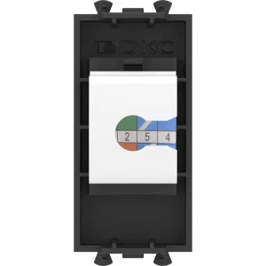 ДКС Компьютерная розетка RJ-45 без шторки модульная, кат.6А, Avanti, черный матовый, 1 модуль 4412671 DKC ДКС Компьютерная розетка RJ-45 без шторки модульная, кат.6А, Avanti, черный матовый, 1 модуль 4412671 DKC