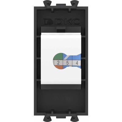 ДКС Компьютерная розетка RJ-45 без шторки модульная, кат.6А, Avanti, черный матовый, 1 модуль 4412671 DKC ДКС Компьютерная розетка RJ-45 без шторки модульная, кат.6А, Avanti, черный матовый, 1 модуль 4412671 DKC