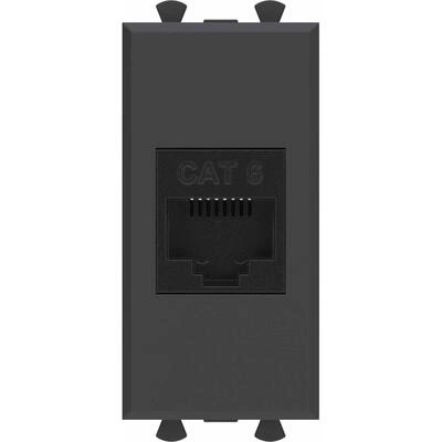 ДКС Компьютерная розетка RJ-45 без шторки модульная ,кат.6, Avanti, черный матовый, 1 модуль 4412691 DKC ДКС Компьютерная розетка RJ-45 без шторки модульная ,кат.6, Avanti, черный матовый, 1 модуль 4412691 DKC