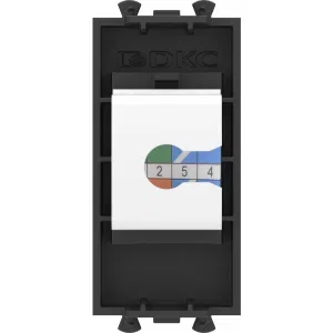 ДКС Компьютерная розетка RJ-45 без шторки модульная ,кат.6, Avanti, черный матовый, 1 модуль 4412691 DKC ДКС Компьютерная розетка RJ-45 без шторки модульная ,кат.6, Avanti, черный матовый, 1 модуль 4412691 DKC