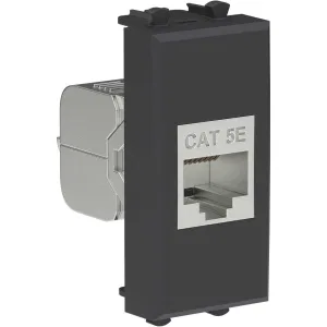 ДКС Компьютерная розетка RJ-45 без шторки модульная, кат.5е экранированная, Avanti, черный матовый, 1 модуль 4412761 DKC ДКС Компьютерная розетка RJ-45 без шторки модульная, кат.5е экранированная, Avanti, черный матовый, 1 модуль 4412761 DKC