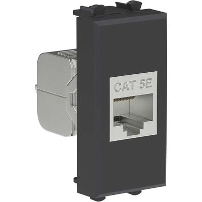 ДКС Компьютерная розетка RJ-45 без шторки модульная, кат.5е экранированная, Avanti, черный матовый, 1 модуль 4412761 DKC ДКС Компьютерная розетка RJ-45 без шторки модульная, кат.5е экранированная, Avanti, черный матовый, 1 модуль 4412761 DKC