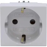 ДКС Розетка силовая 2Р+Е, со шторками, Viva, 2 мод., серая 45025 DKC