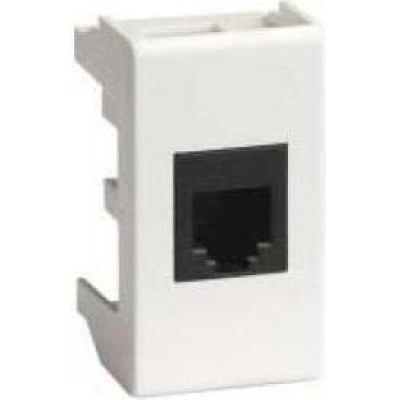 ДКС Компьютерная розетка RJ-45 кат.5E (экранированная), "Viva", 1 мод.,белая 45047 DKC
