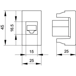 ДКС Розетка RJ-45 кат.6A,Viva,1 мод.,черн 45278 DKC ДКС Розетка RJ-45 кат.6A,Viva,1 мод.,черн 45278 DKC