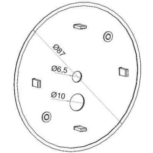 ДКС Крышка для коробки потолочной под крюк, IP40, д.87мм 59387 DKC ДКС Крышка для коробки потолочной под крюк, IP40, д.87мм 59387 DKC