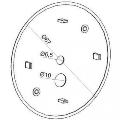 ДКС Крышка для коробки потолочной под крюк, IP40, д.87мм 59387 DKC ДКС Крышка для коробки потолочной под крюк, IP40, д.87мм 59387 DKC