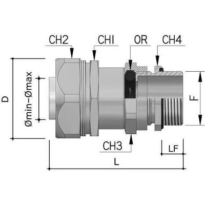 ДКС Муфта металлорукав-коробка DN 20 с уплотнением кабеля, IP68, М25х1,5, д.11 - 16мм 6014P22M251116 DKC ДКС Муфта металлорукав-коробка DN 20 с уплотнением кабеля, IP68, М25х1,5, д.11 - 16мм 6014P22M251116 DKC