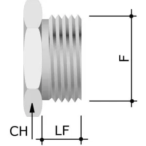 ДКС Заглушка M40x1,5, никелированная латунь 6050-40 DKC ДКС Заглушка M40x1,5, никелированная латунь 6050-40 DKC