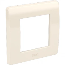 ДКС Рамка на 2 модуля (одноместная), слоновая кость, RAL9001 75010O DKC