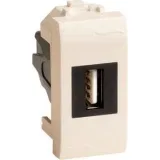 ДКС USB 2.0 розетка, Brava, сл кость, 1 мод. 75200S DKC