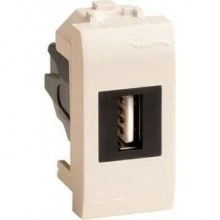 ДКС USB 2.0 розетка, Brava, сл кость, 1 мод. 75200S DKC