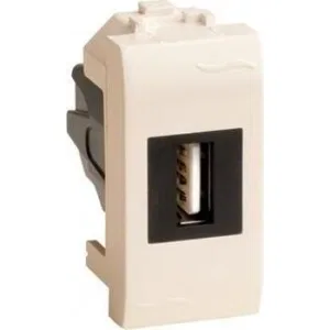 ДКС USB 2.0 розетка, Brava, сл кость, 1 мод. 75200S DKC ДКС USB 2.0 розетка, Brava, сл кость, 1 мод. 75200S DKC