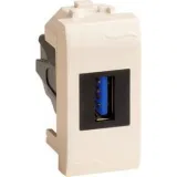 ДКС USB 3.0 розетка, Brava, сл кость, 1 мод. 75300S DKC