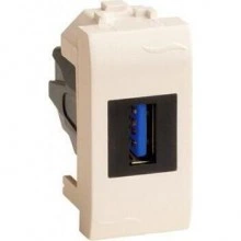 ДКС USB 3.0 розетка, Brava, сл кость, 1 мод. 75300S DKC