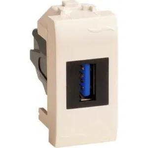 ДКС USB 3.0 розетка, Brava, сл кость, 1 мод. 75300S DKC ДКС USB 3.0 розетка, Brava, сл кость, 1 мод. 75300S DKC