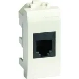 ДКС Компьютерная розетка RJ-45, кат.5E (экранированная, разъем AMP), слон. кость, 1мод. 75647S DKC