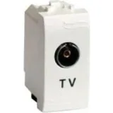 ДКС TV розетка с согласующим сопротивлением (универсальная), слон. кость, 1мод. 75721S DKC