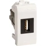 ДКС USB 2.0 розетка, Brava, белая, 1 мод. 76200B DKC