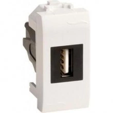 ДКС USB 2.0 розетка, Brava, белая, 1 мод. 76200B DKC