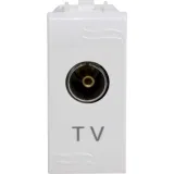 ДКС TV розетка без согласующего сопротивления (проходная), белая, 1мод. 76581B DKC