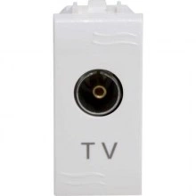 ДКС TV розетка без согласующего сопротивления (проходная), белая, 1мод. 76581B DKC