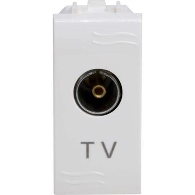 ДКС TV розетка без согласующего сопротивления (проходная), белая, 1мод. 76581B DKC