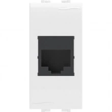 ДКС Компьютерная розетка RJ-45, кат.5E (разъем AMP), белая, 1мод. 76646B DKC