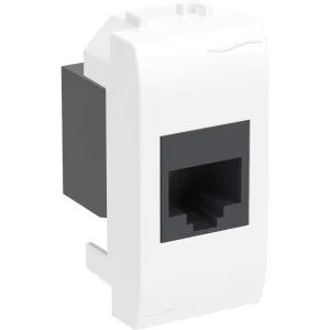 ДКС Компьютерная розетка RJ-45, кат.5E (разъем AMP), белая, 1мод. 76646B DKC ДКС Компьютерная розетка RJ-45, кат.5E (разъем AMP), белая, 1мод. 76646B DKC